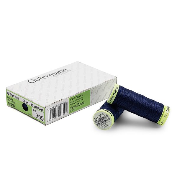 Нитки отделочные Gutermann Top Stitch 30 (30 метров), 5 кат. | 309 чернильный
