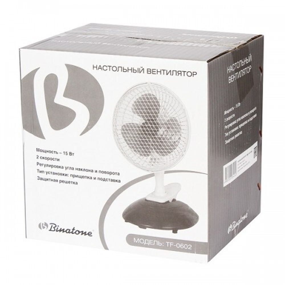 Вентилятор Binatone TF 0602 (настольный/прищепка-подставка)