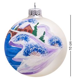 Элита НФШ-1340 Ел. украшение Шар «Лебеди» 100 мм