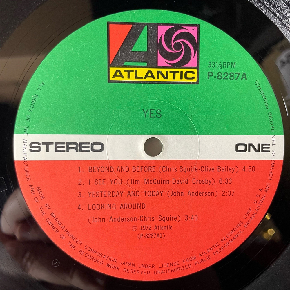 Винтажная виниловая пластинка LP Yes Первый Альбом (Япония 1972) (Без Оби)
