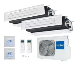 Мульти сплит-система Haier на 2 комнаты (25+25 кв.м.) канальные