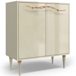 Комод Арт Колор Классик Голд с 2 полками Серый шелк