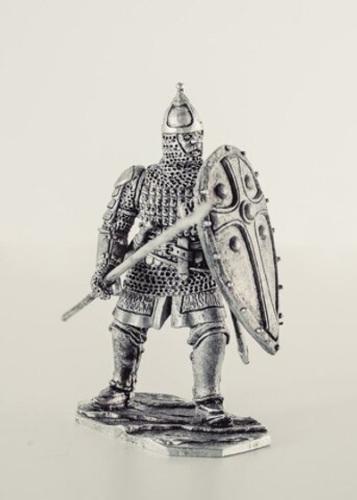 Оловянный солдатик Княжеский дружинник тяжеловооруженный