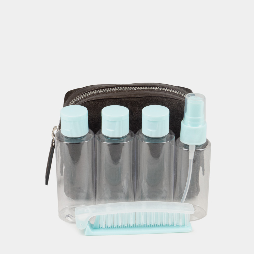 Несессер Mignon из замши и кожи теленка коричневого цвета