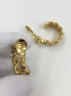 Клипсы полукольца плетёные Sonia Rykiel