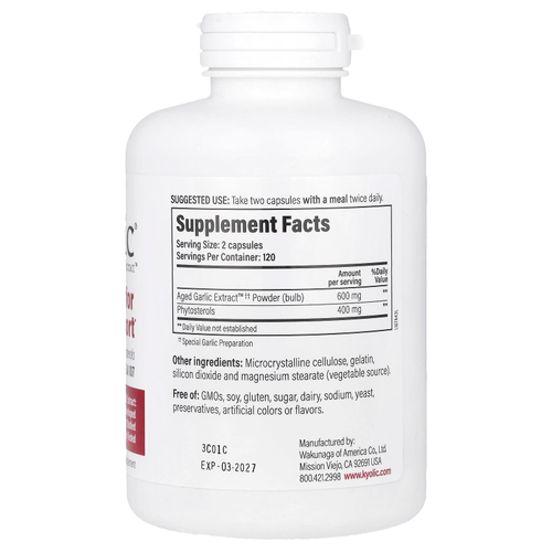 Kyolic, Aged Garlic Extract ™, формула 107, 240 капсул