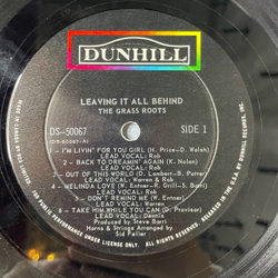Винтажная виниловая пластинка LP The Grass Roots Leaving It All Behind (USA 1969)
