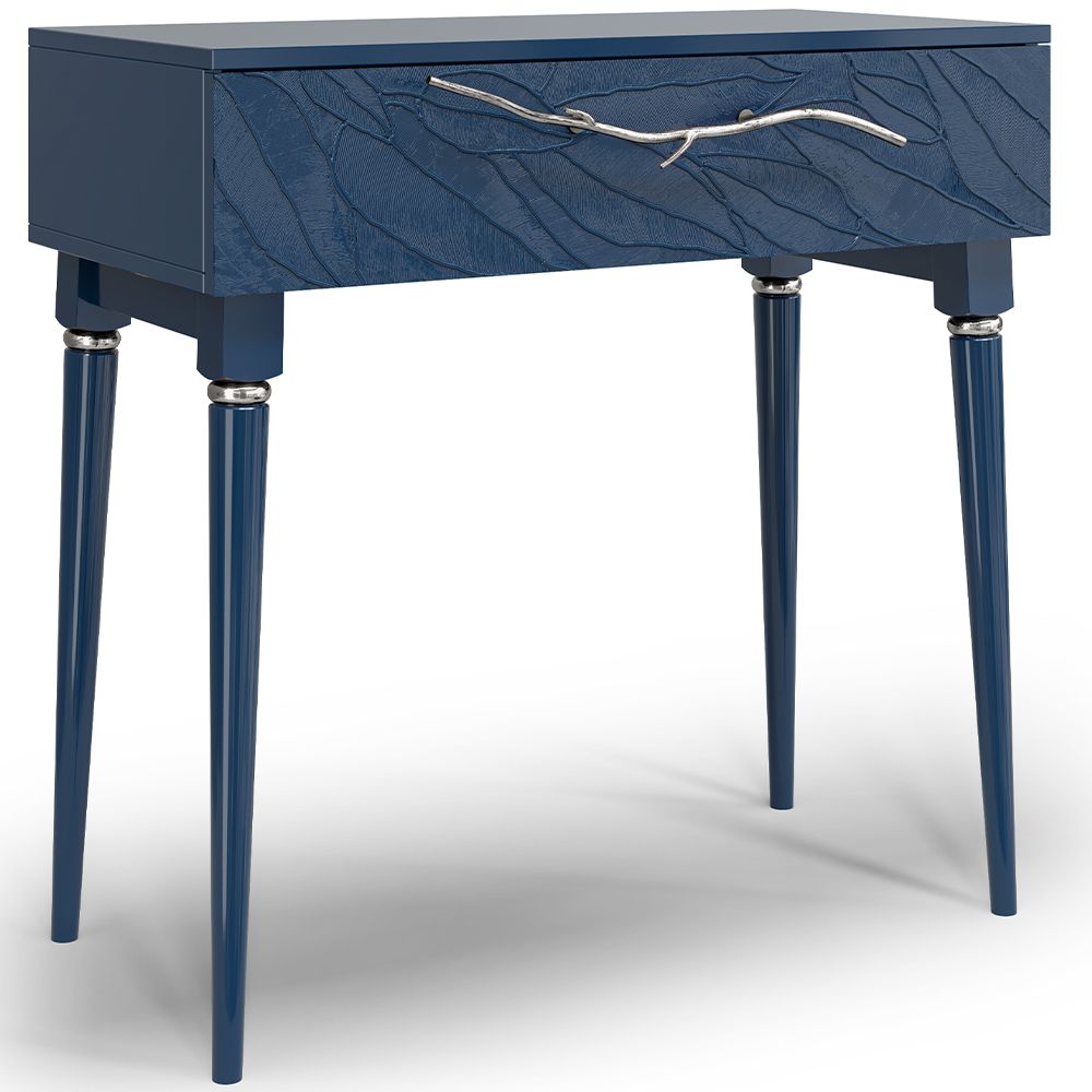 Консоль Арт Колор leaves Классик Сильвер Королевский синий