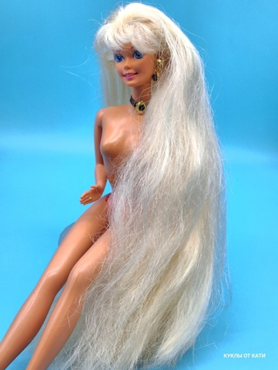 Кукла Барби 90х с очень длинными волосами