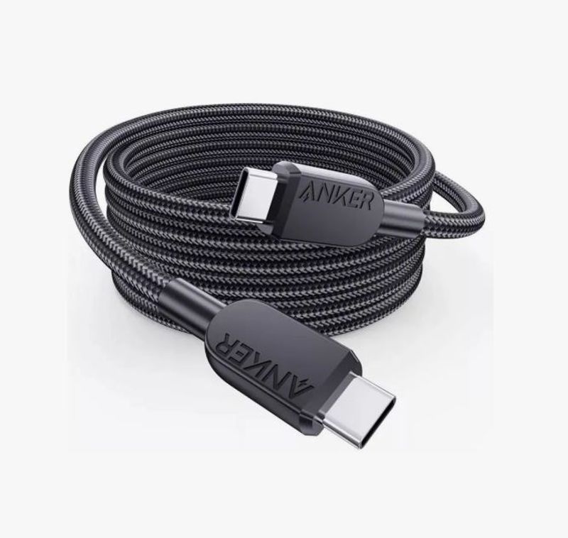 Кабель Anker 310 USB-C to USB-C Rebust Cable for High-Powered Devices 6ft, 240W  1,8m (Black) A81D6