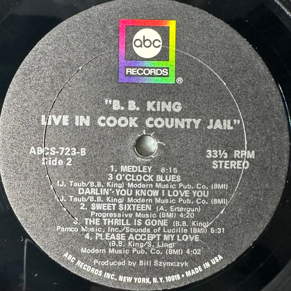 B.B. King ‎– Live In Cook County Jail (США 1971г.)