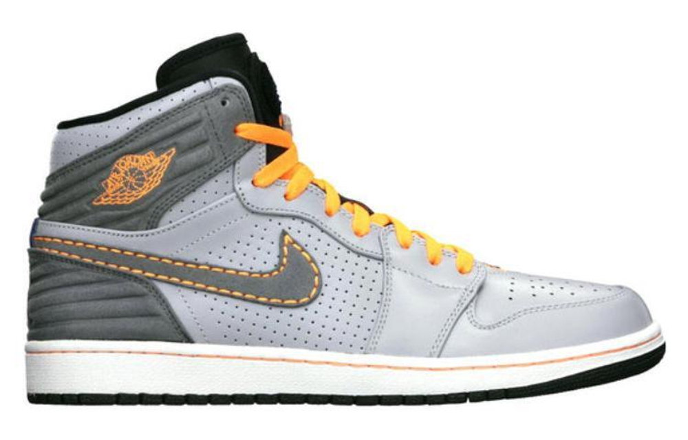 Jordan Air Jordan 1 Retro 93 Wolf Grey Orange Hyper Sneakers