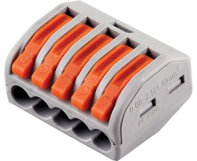 Клемма строительно-монтажная 5-проводная LD222-415 Stekker 32398