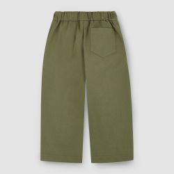 Брюки из денима на подкладке цвета оливки