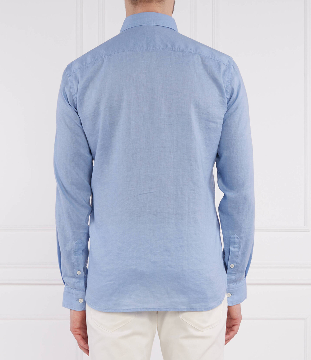Льняная рубашка Roger BOSS BLACK - голубой(50490352)