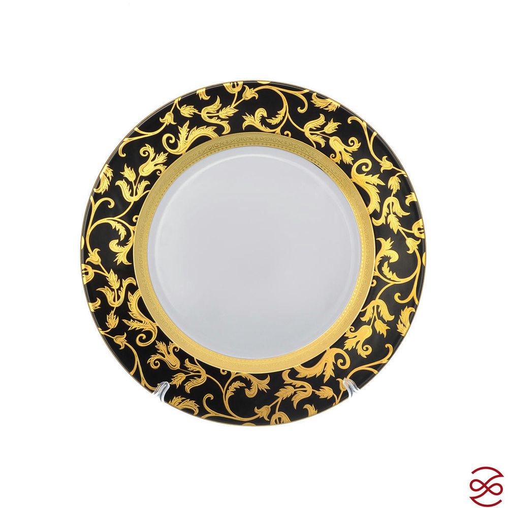Блюдо круглое ConstanzaTosca Black Gold 32 см