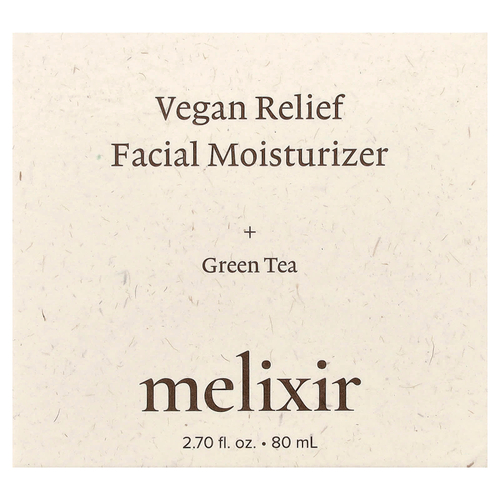 Melixir, веганский увлажняющий крем для лица с зеленым чаем, 80 мл (2,7 жидк. унции)