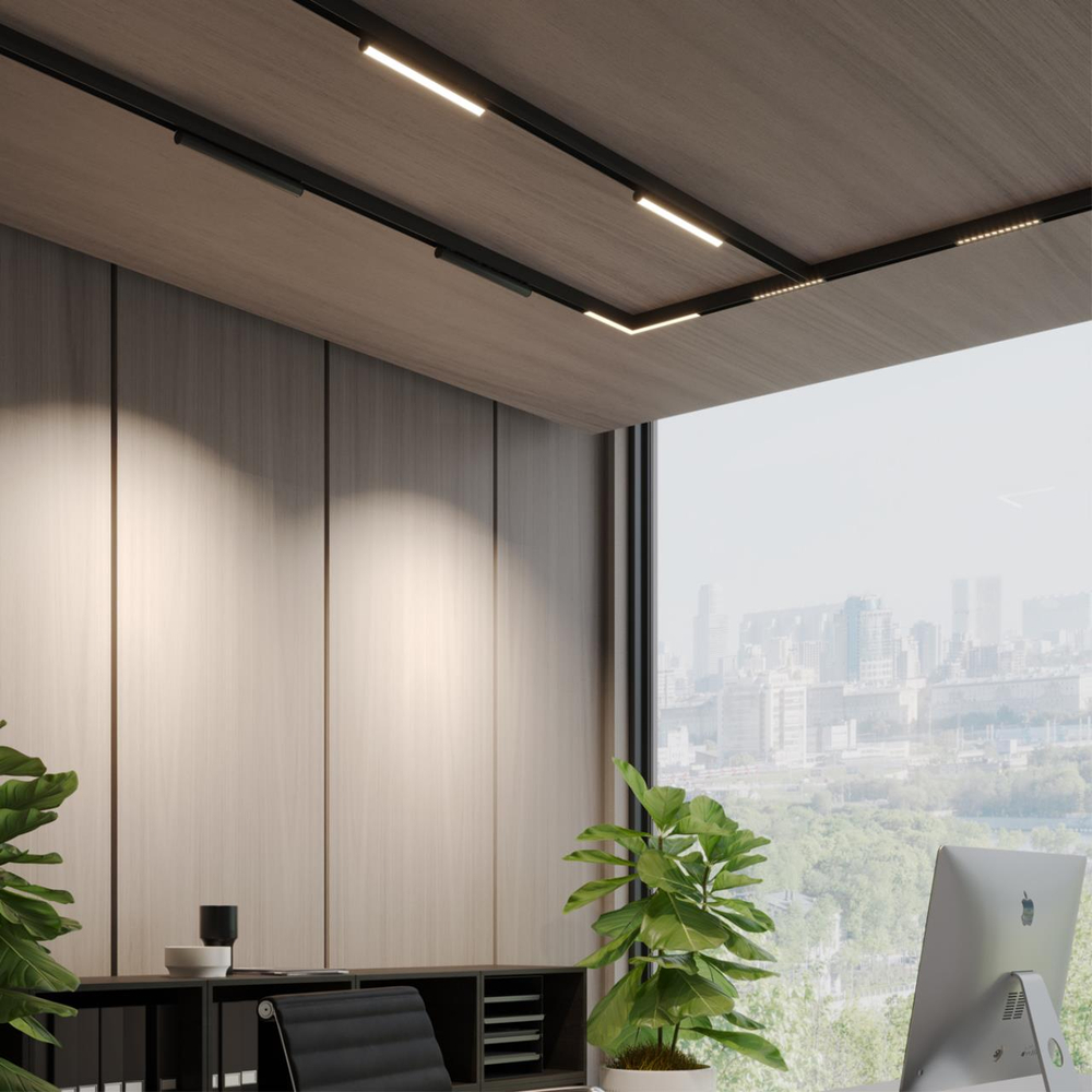 359952 PORT NT25 214 черный Трековый светильник с переключ. цв. темпер. IP20 LED 3000К\4000К\6000К 18W 90-240V VECTOR