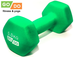 Гантель матовая в неопреновой оболочке GO DO