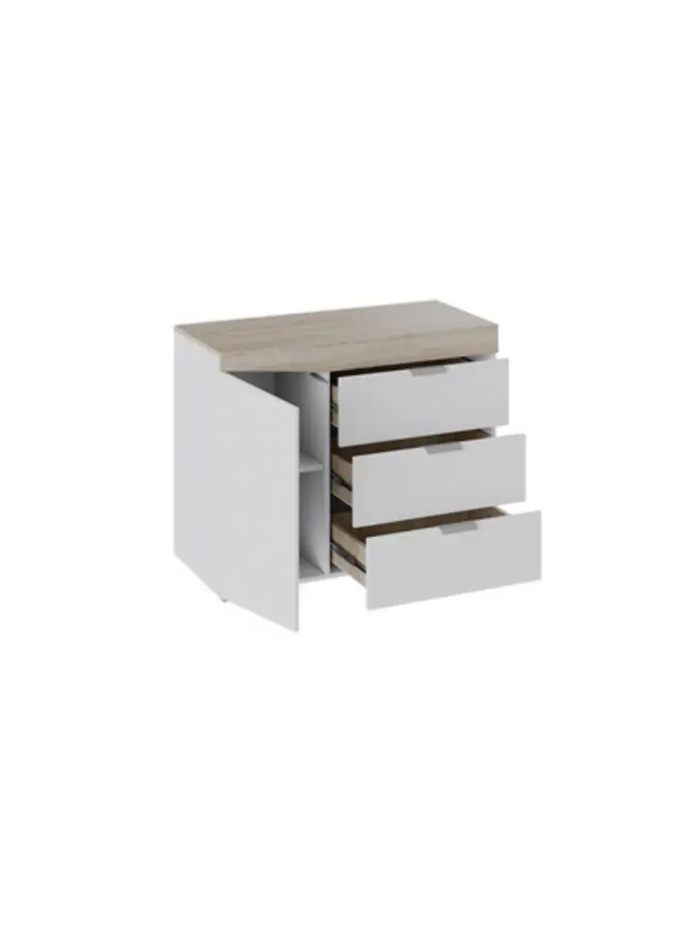 Комод для одежды Дуб Сонома 3 ящика 100х45х79 см