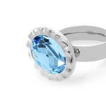 Кольцо Qudo TIVOLA UNICA big (S/P) Aquamarine 56 686504