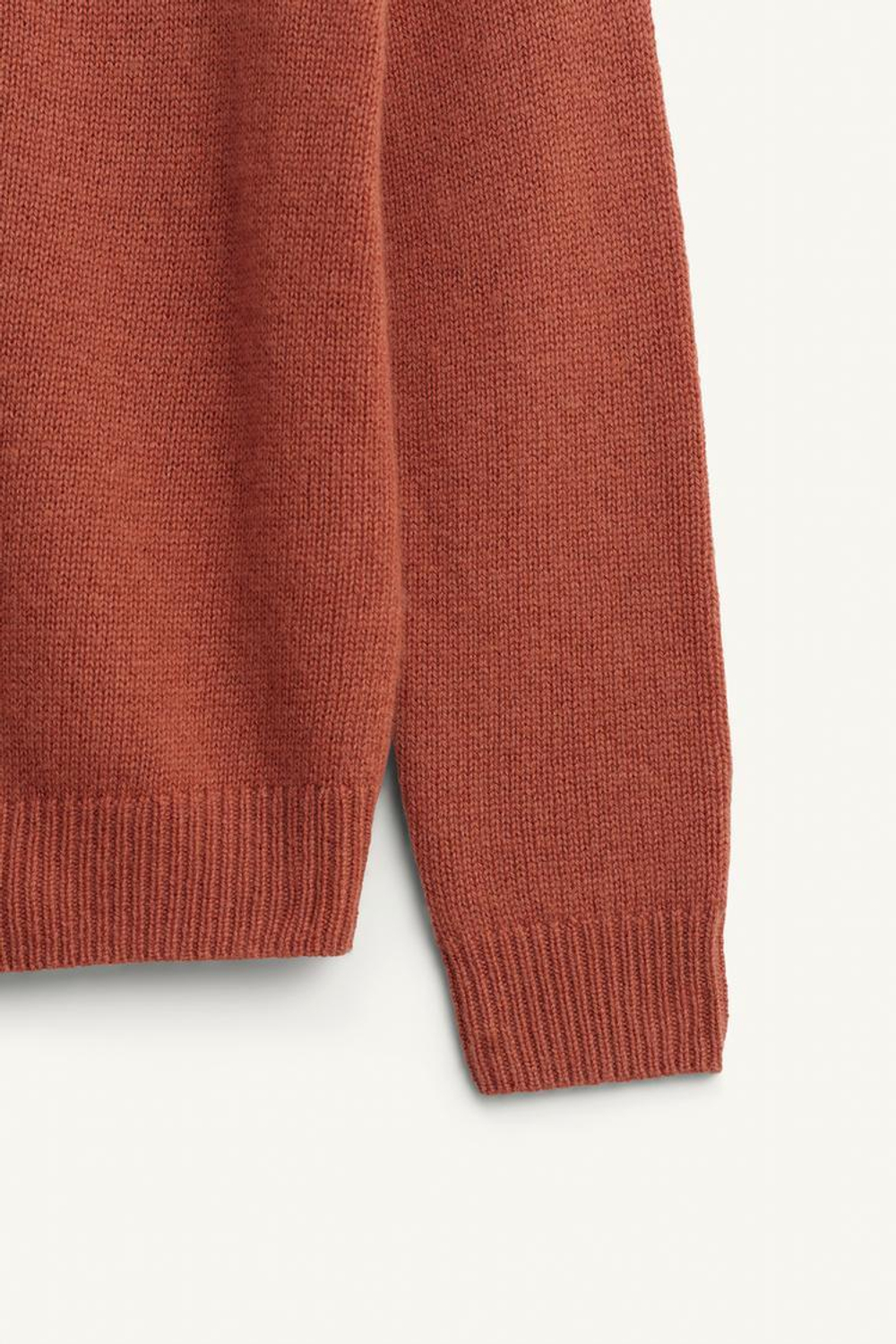 ZARA ВЯЗАНЫЙ СВИТЕР-ПОЛО, ЧЕРЕПИЧНЫЙ