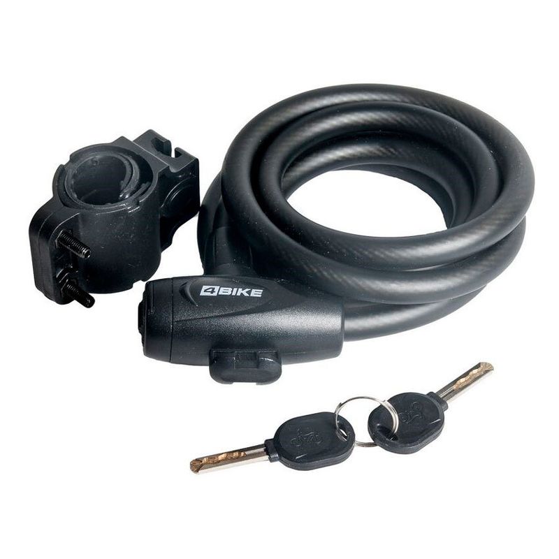 Велосипедный замок-трос противоугонный 4Bike 588, 12x1800 мм. с ключом