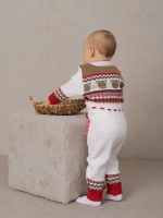 Вязаный комбинезон для новорожденных и малышей на молнии