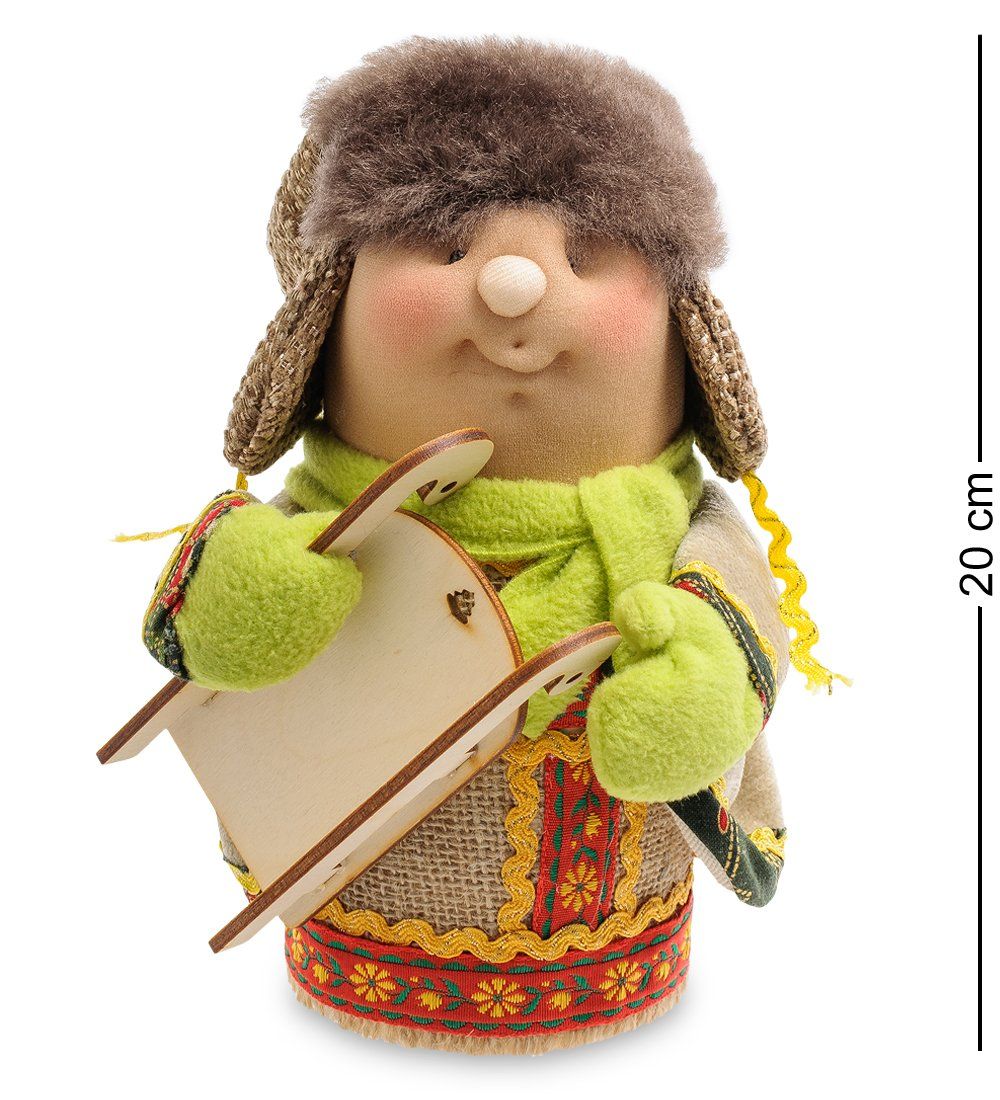 ТК-734 Матрешка-шкатулка «Кузя с санками»