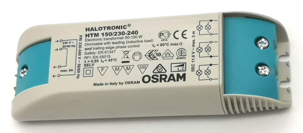 Трансформатор электронный регулируемый Halotronic OSRAM HTM 150/230-240  для галогенных ламп 50-150 W