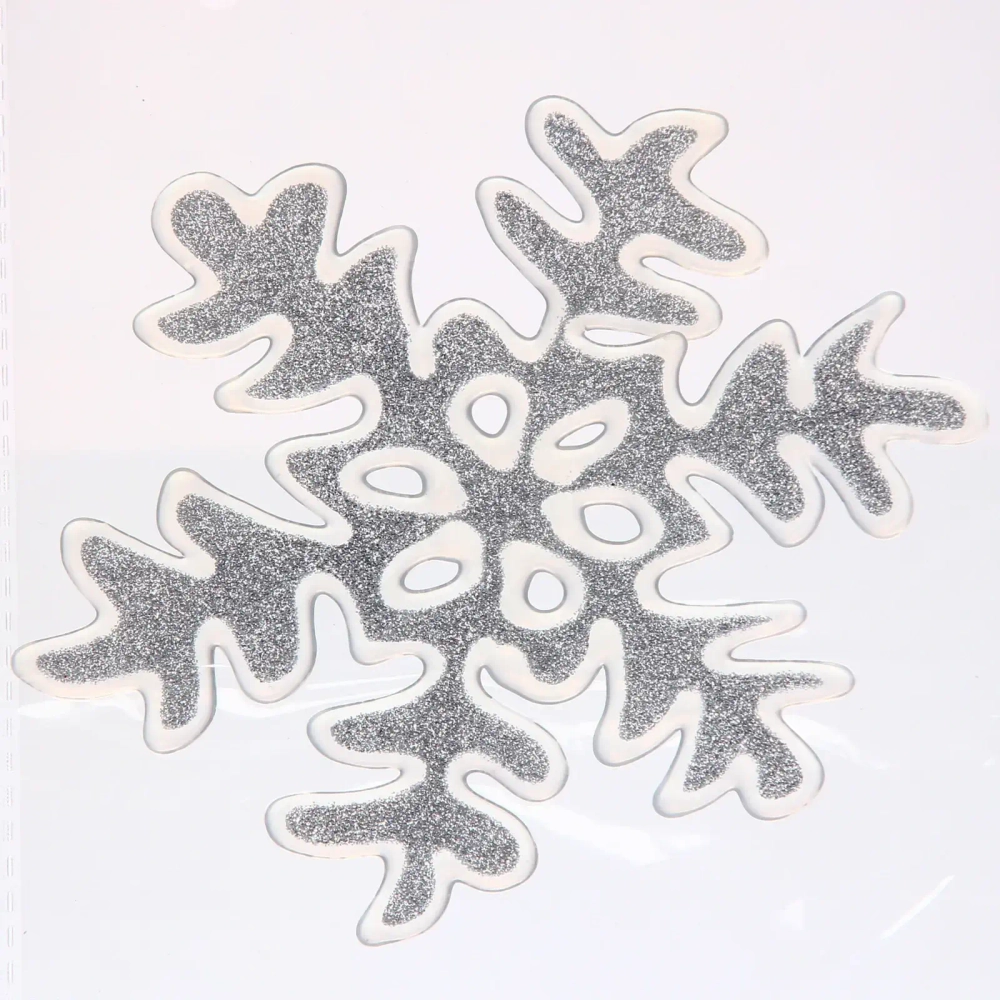 Наклейка «Новогодняя снежинка» 15*20, серебро