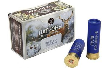 ПАТРОН ДЛЯ ГРАЖДАНСКОГО ОРУЖИЯ 12Х70 (П) ПОЛЕВА-6 (33,5 П/К СКМ ИНДУСТРИЯ)