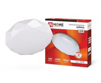 ASD/InHome светильник светодиодный декоративный 36W(2340lm) 6500K 4K 350x55 IP40 DECO ДАЙМОНД