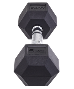 Гантель гексагональная DB-301 9 кг, обрезиненная, черный
