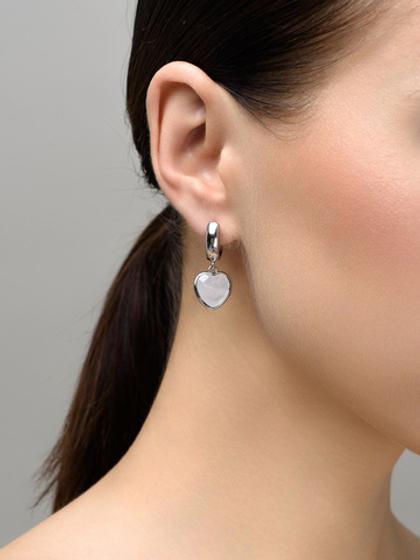 Серьги "Amour" silver с горным хрусталем