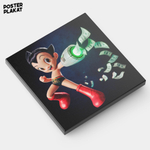Картина для интерьера Астробой / Astro Boy на холсте, персонажи мультфильма, холст с печатью на подрамнике, на стену, Постер Плакат