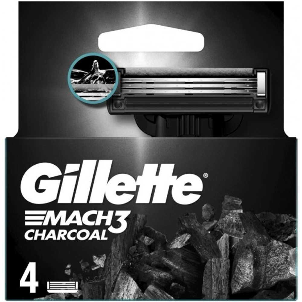 Gillette Mach3 Charcoal 4 шт