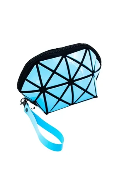 COSMETIC BAG - РОМБОВИДНАЯ КОСМЕТИЧКА ПЕНАЛ ГОЛУБАЯ COSMETIC BAG BLUE, 1 ШТ.