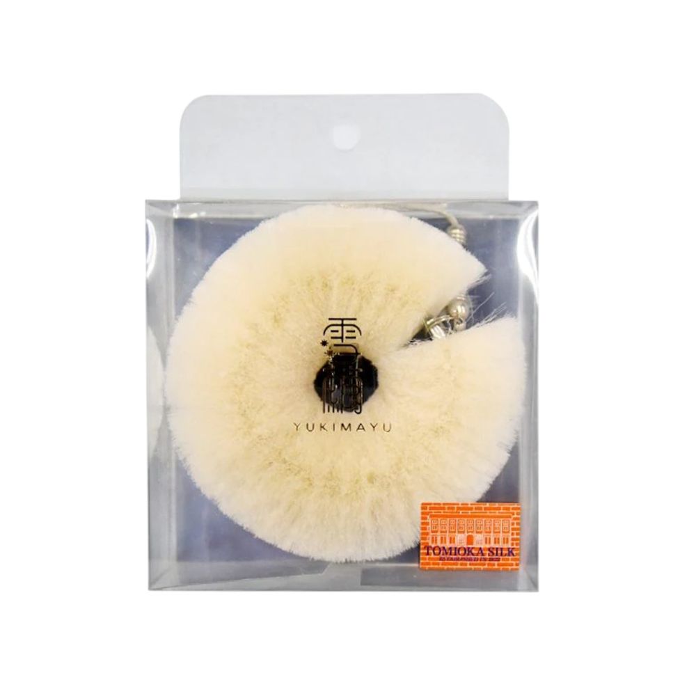 Шелковая щетка для сухого массажа лица, шеи и зоны декольте Tomioka Silk Brush Dry Type