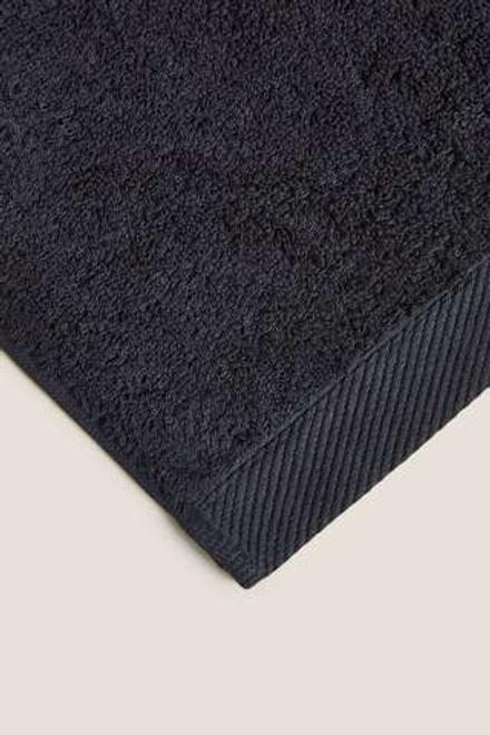 ZARA HOME ХЛОПКОВОЕ ПОЛОТЕНЦЕ, ТЕМНЫЙ АНТРАЦИТ