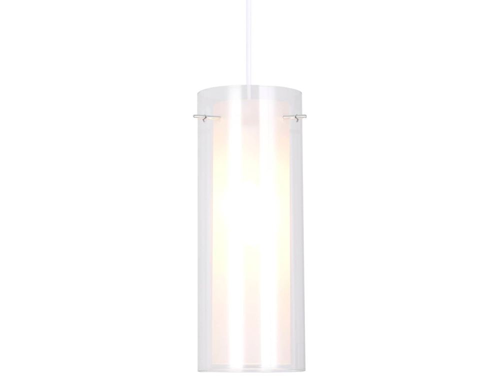 Подвесной светильник TR3672 CH/CL/FR хром/прозрачный/белый матовый E14 max 40W D110*1000