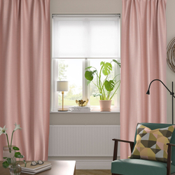 IKEA VILBORG  (ИКЕА ВИЛБОРГ)  -  Шторы, 1 пара, на ленте/розовый, 145x300 см