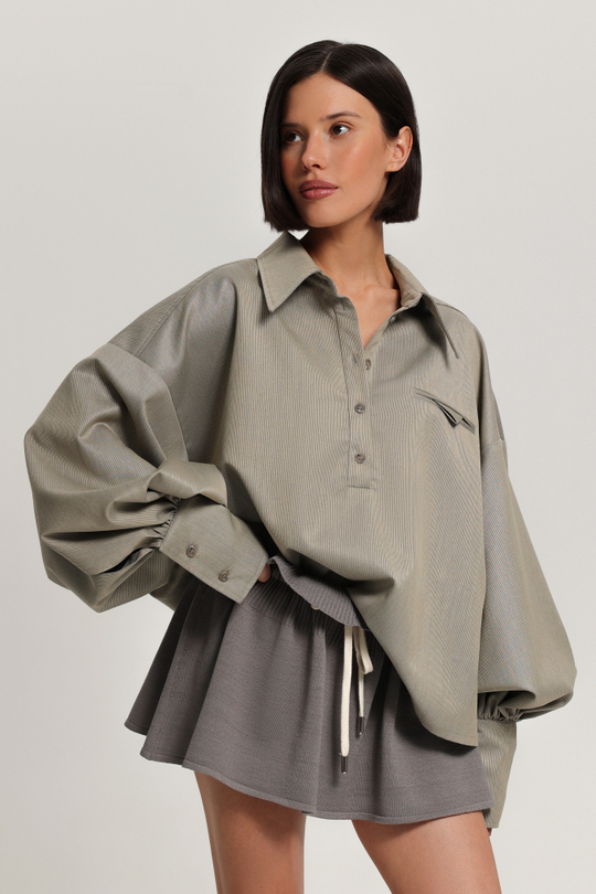 Рубашка из костюмной ткани