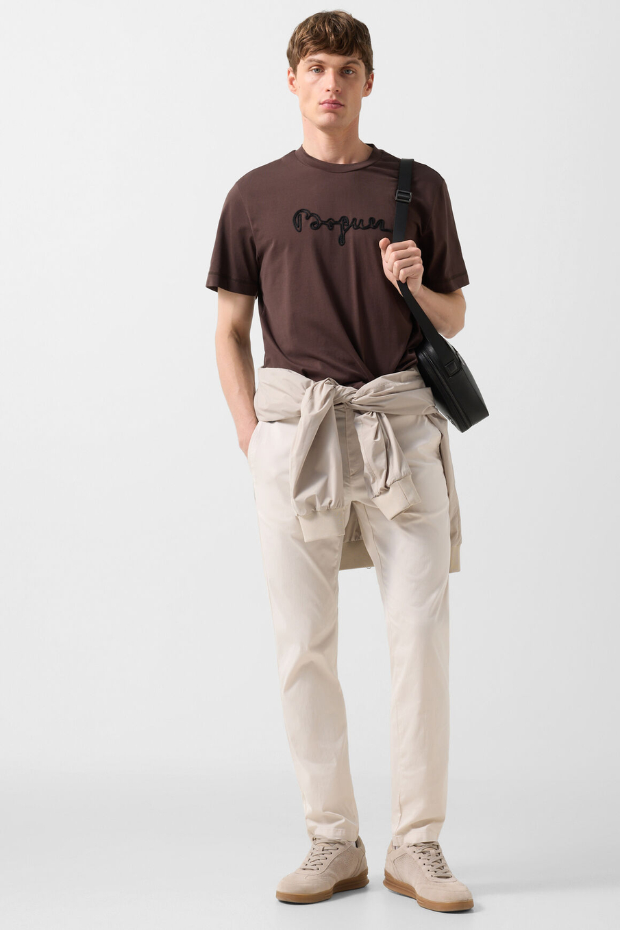 Футболка BOGNER LUKAS-1 в темно-коричневом цвете