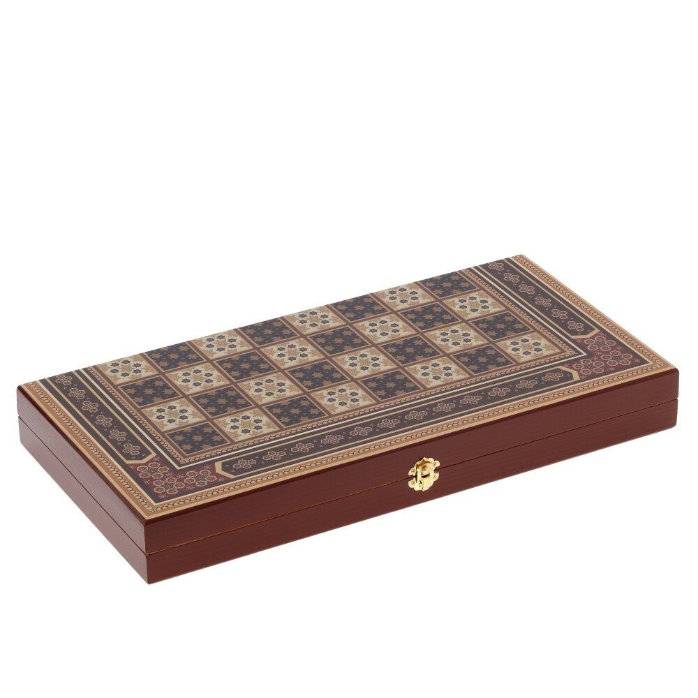 GAEM Игра настольная 3 в 1 ( шахматы, шашки, нарды) "Восточная мозаика", L50 W25 H6 см