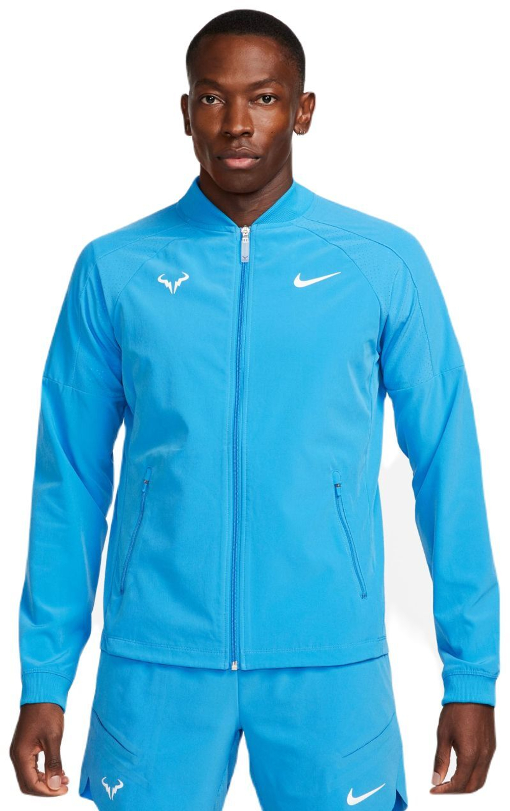 Мужская теннисная кофта Nike Court Dri-Fit Rafa Jacket - light photo blue/white