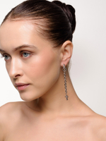 Серьги "Thorn Cross crystal" Silver