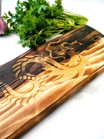 Доска разделочная деревянная из Кедра. "Дракон"