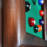 *Часы Квадрат ясень/сукно (№ 7)