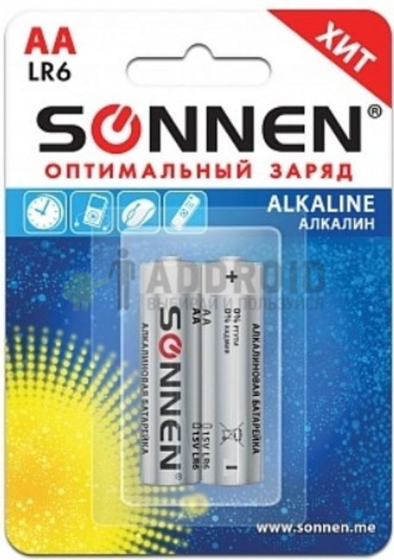 Батарейки Sonnen AA LR6 BL2
